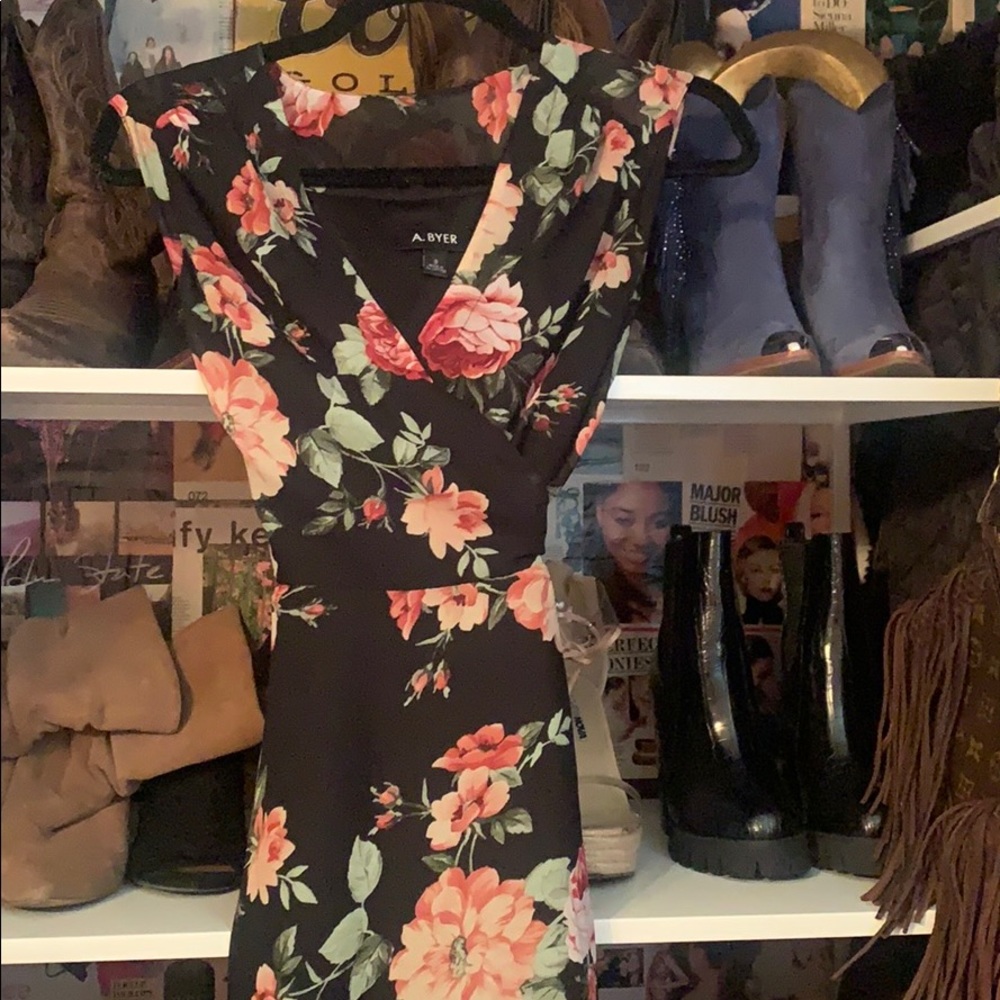 Wrap around flowy dress